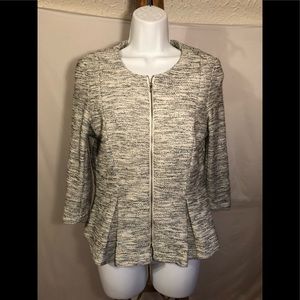 H&M Divided Jacket Zip up Front - Peplum Bottom